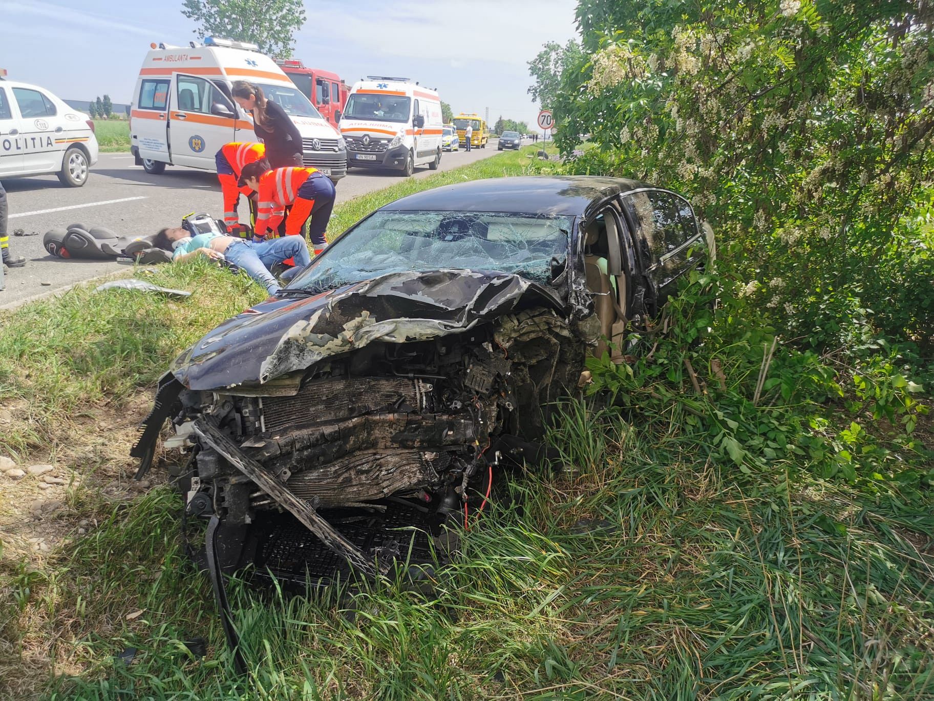 Update Accident grav pe DN2 E85 în zona Adjud cu șase victime și 3