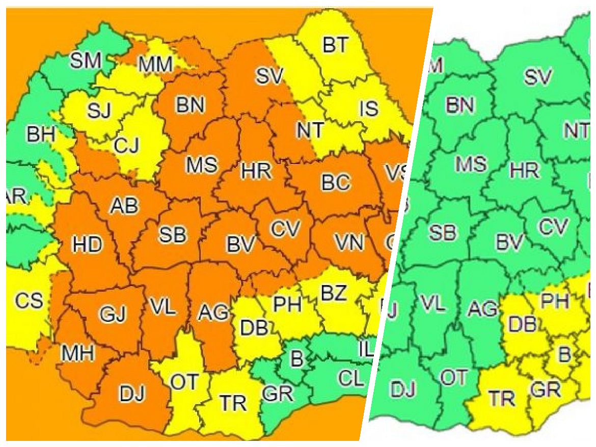 Vrancea sub avertizare meteo cod portocaliu de ploi abundente și