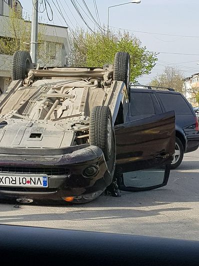 Fotografie transmisă de la locul accidentului de un cititor  ZdV.Mulțumim!