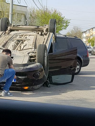 Fotografie transmisă de la locul accidentului de un cititor  ZdV.Mulțumim!