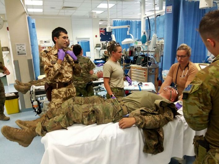 Plutonierul Sorin - Ionuţ Codrescu, asistent medical principal generalist la Spitalul Militar de Urgenţă 