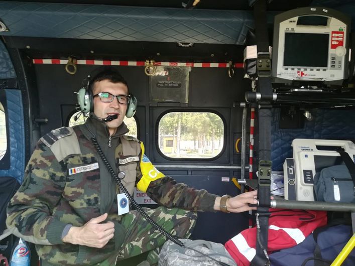 Plutonierul Sorin - Ionuţ Codrescu, asistent medical principal generalist la Spitalul Militar de Urgenţă 