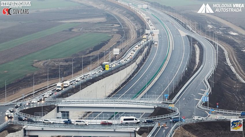 Nodului rutier de la Adjudu Vechi.Foto:Contul de facebook Moldova vrea autostrada 