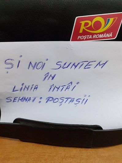 Și poștașii români  sunt în linia întâi.Foto:Ioana Asavoaei