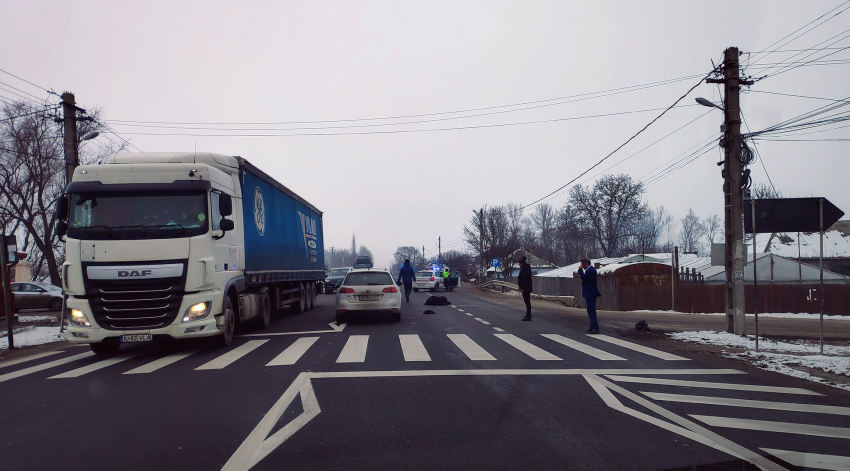 Fotografie de la locul accidentului, transmisă de cititorul ZdV Nicolae Pîtea