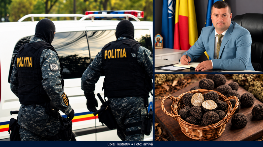 Percheziții în Vrancea într-un dosar de evaziune fiscală privind recoltarea produselor forestiere nelemnoase. În imagine, primarul comunei Dumitrești, Adrian Banaurs. Colaj ilustrativ.