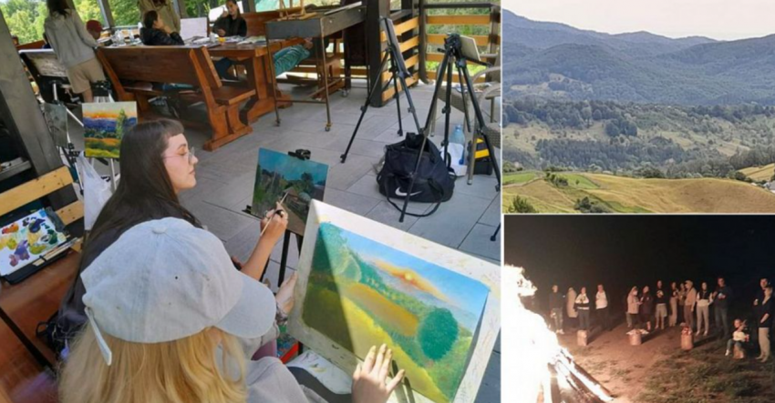 Foto:arhiva ZdV.Tabără de creație pentru elevi cu înclinații artistice pe Valea Râmnicului Sărat în anul 2023