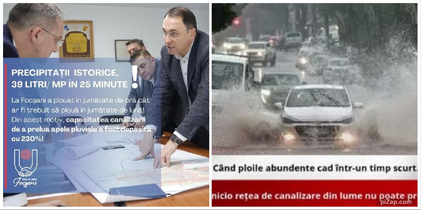 Focșaniul sub presiunea ploilor torențiale: Primăria și CUP explică de ce au apărut inundațiile după precipitațiile istorice din 6 iunie