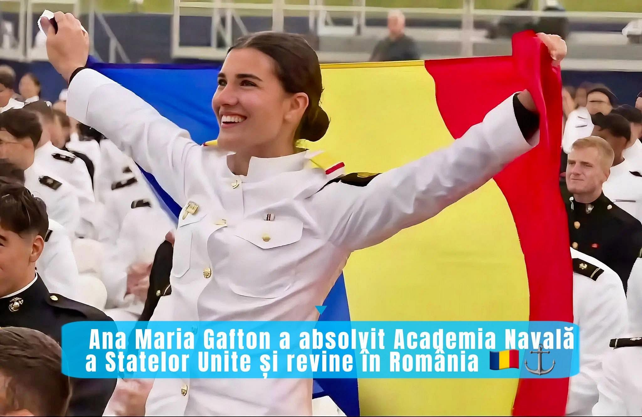 Poveste de succes din Adjud: Ana Maria Gafton a absolvit Academia Navală a Statelor Unite și revine în România