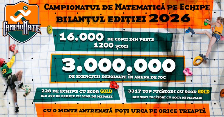 Vrancea, pe podiumul matematicii naționale: echipa „Infinity Squad” a devenit campioană la CampioMATE 2026